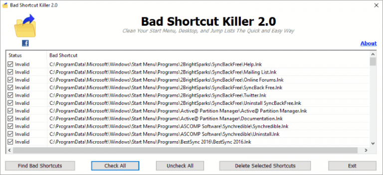 shortcut file remover